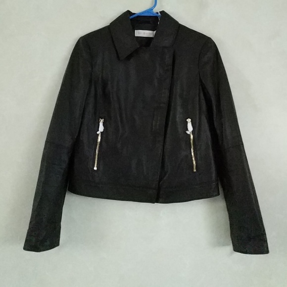 Tory Burch Jackets & Blazers - Tory Burch Dark Brown Leather Motorcycle Jacket